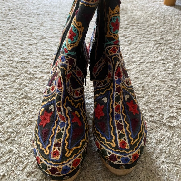 Free People Multicolor Embroidered Clogs - Picture 3 of 6